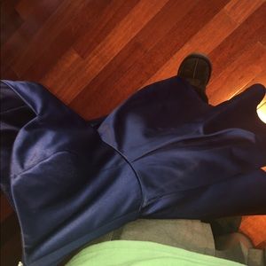 Navy blue short prom dress